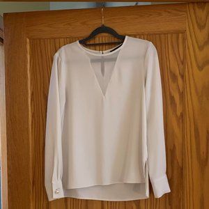 Zara off-white long sleeve top